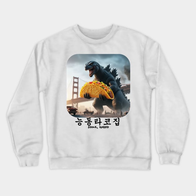 Tacozilla Crewneck Sweatshirt by Gunja Taco